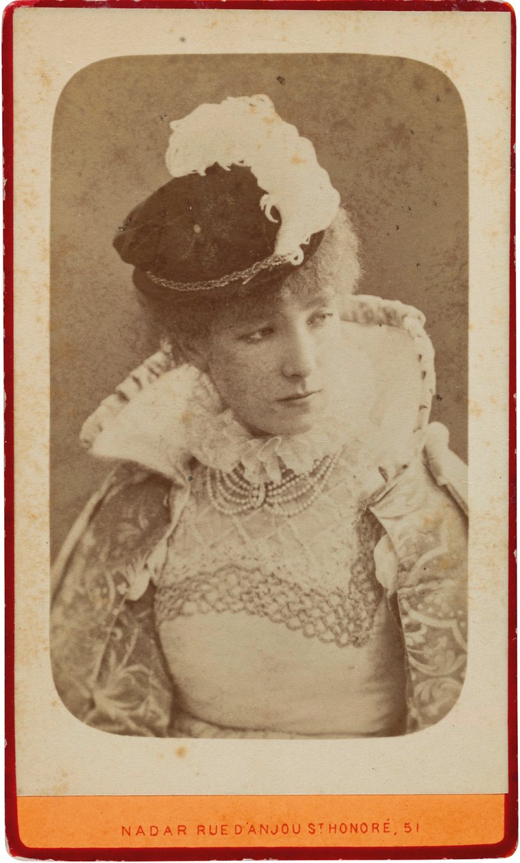 Portræt af Sarah Bernhardt 1844-1923, ca 1865. af Gaspard Félix Nadar