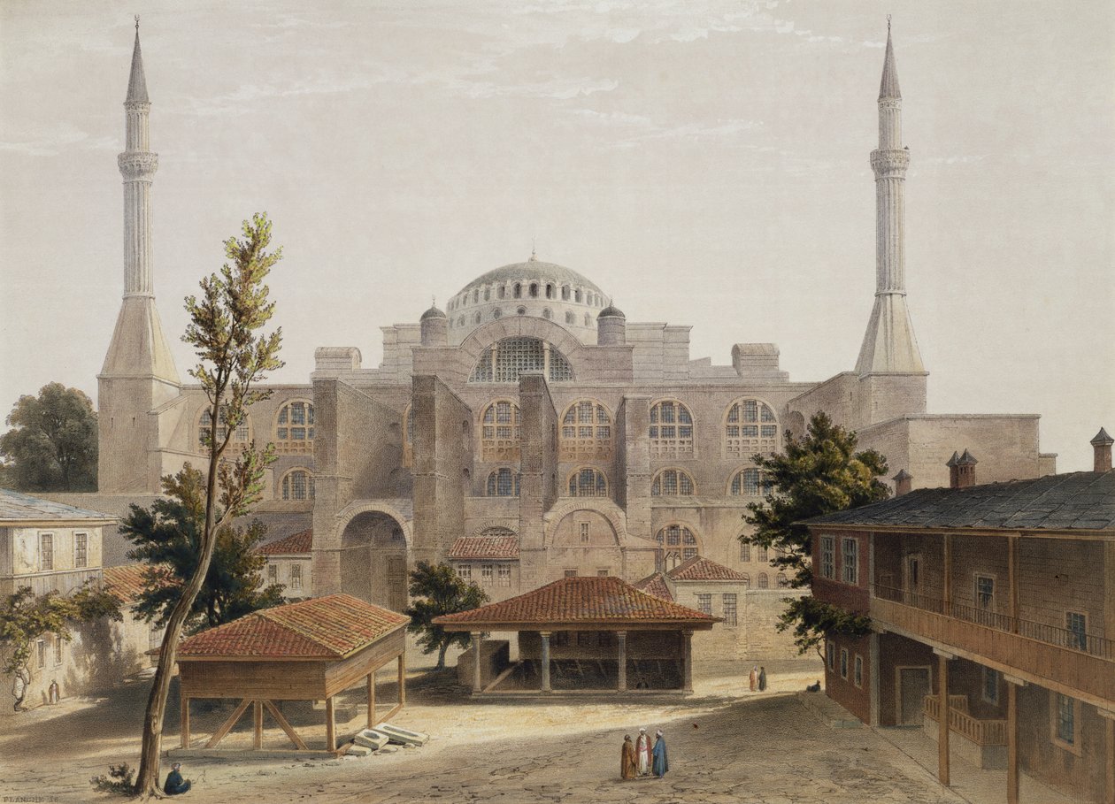 Hagia Sophia, Konstantinopel, pub. 1852 af Gaspard Fossati