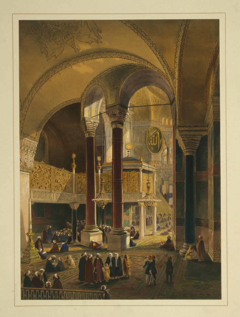 Det kejserlige galleri i Ayasofya-moskéen, tidligere Hagia Sophia-kirken af Gaspard Fossati
