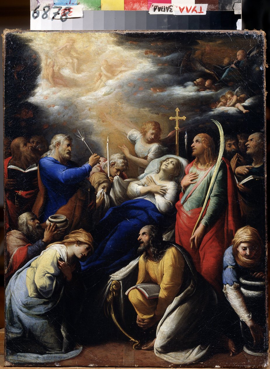 ""La mort de la Vierge"" (Jomfruens død) Maleri af Gaspard Gailius (17eme siecle) 1612 Statens Kunstmuseum, Toula af Gaspard Gailius