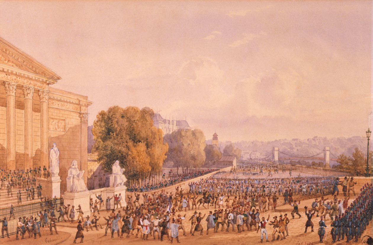 Opstand foran Palais Bourbon, 15. maj 1848 af Gaspard Gobaut