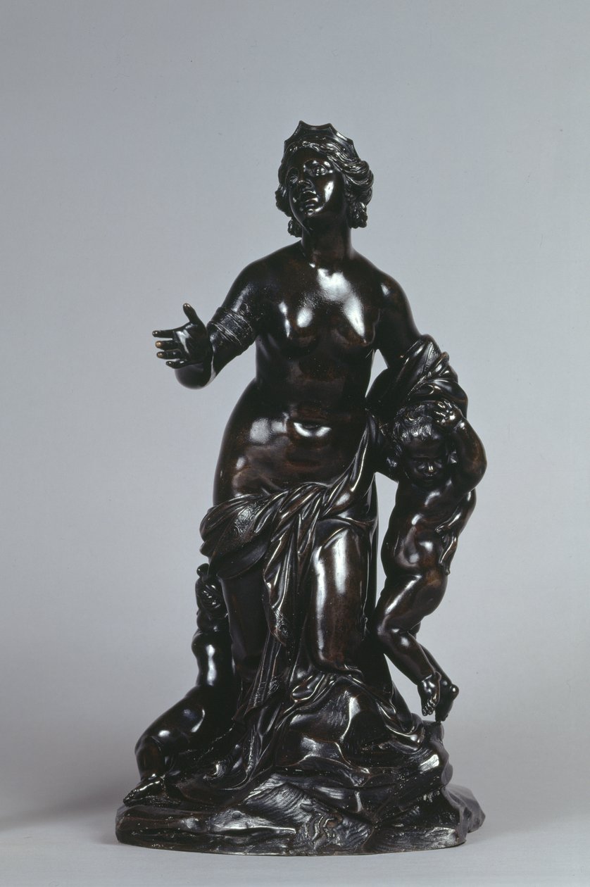 Latona og hendes børn, Apollo og Diana, ca. 1671 (bronze med lakeret patina) af Gaspard Marsy