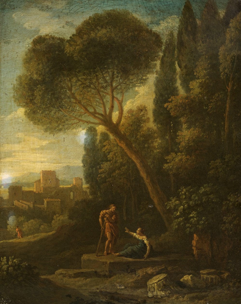 Klassisk Landskab med Figurer af Gaspard Poussin Dughet
