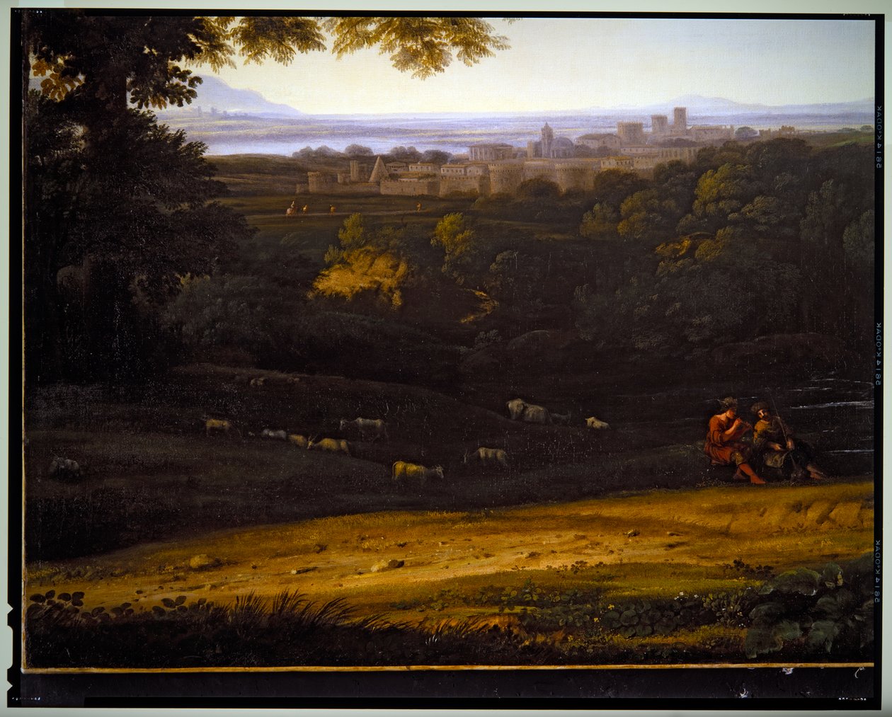 Italiensk pastoralt landskab, udateret af Gaspard Poussin Dughet