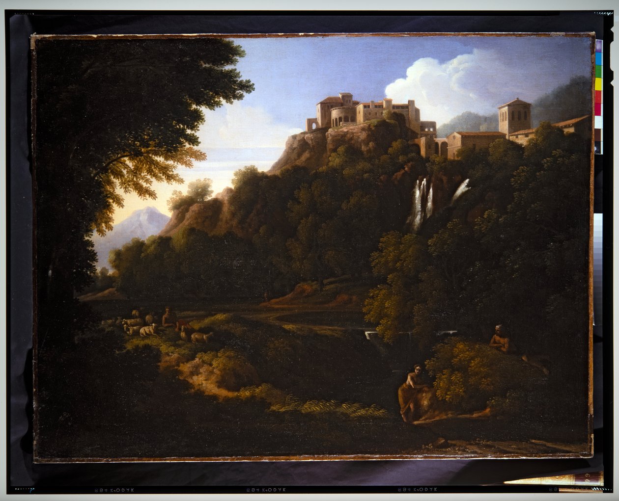 Landskab - Et vandfald i den romerske Campagna af Gaspard Poussin Dughet