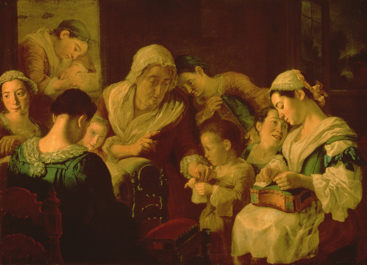 Håndarbejdeskolen, 1751-52 af Gaspare Traversi
