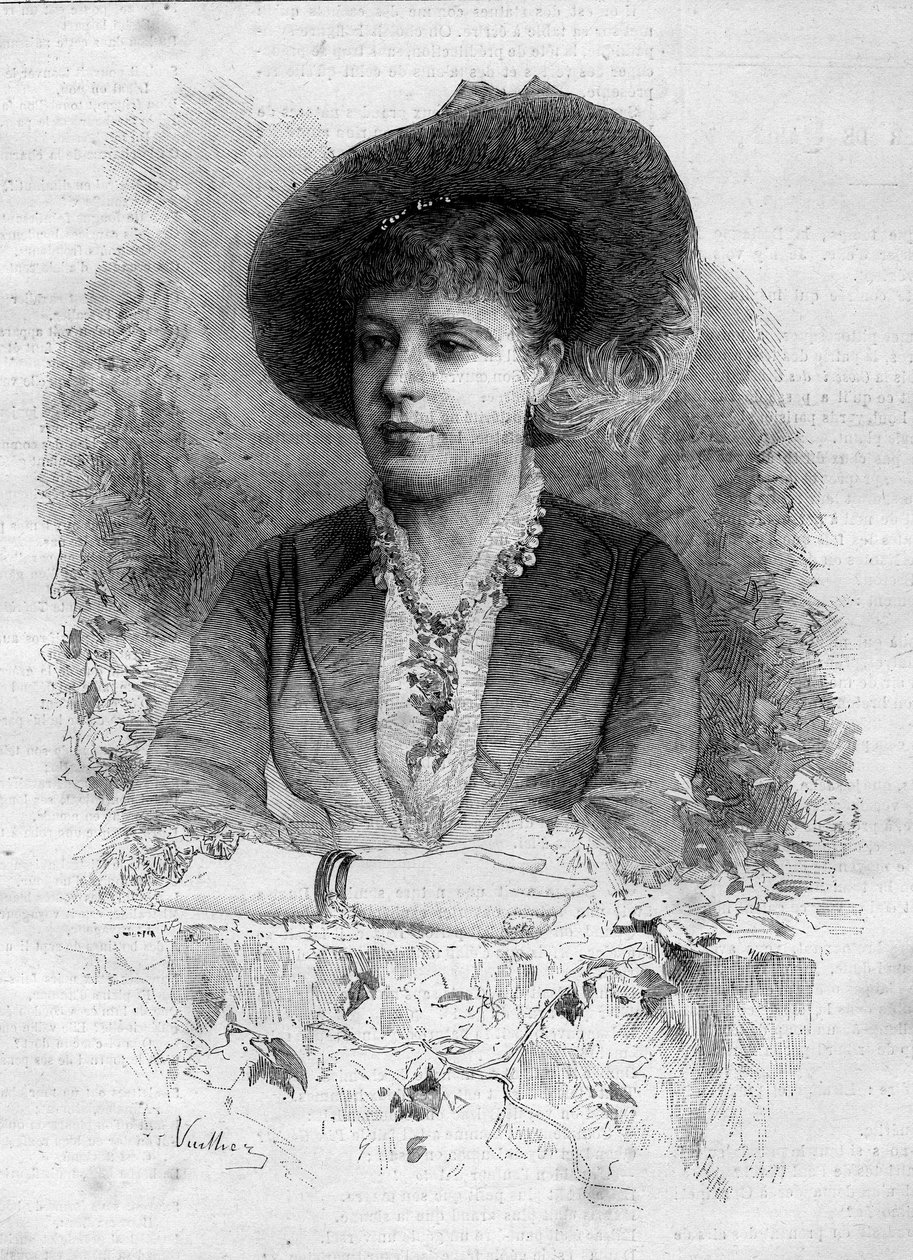 Portræt af Rosita Mauri (1849-1923), spansk klassisk danser. Indgravering af Vuillier i "" Le Monde Illustré"" nr. 1237 af 11. december 1880. af Gaston Vuillier