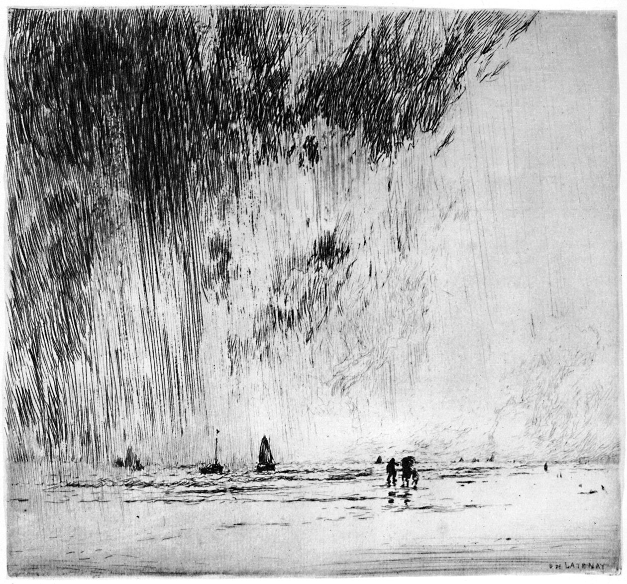 Regn, 1880-1940 1924 af Gaston de Latenay