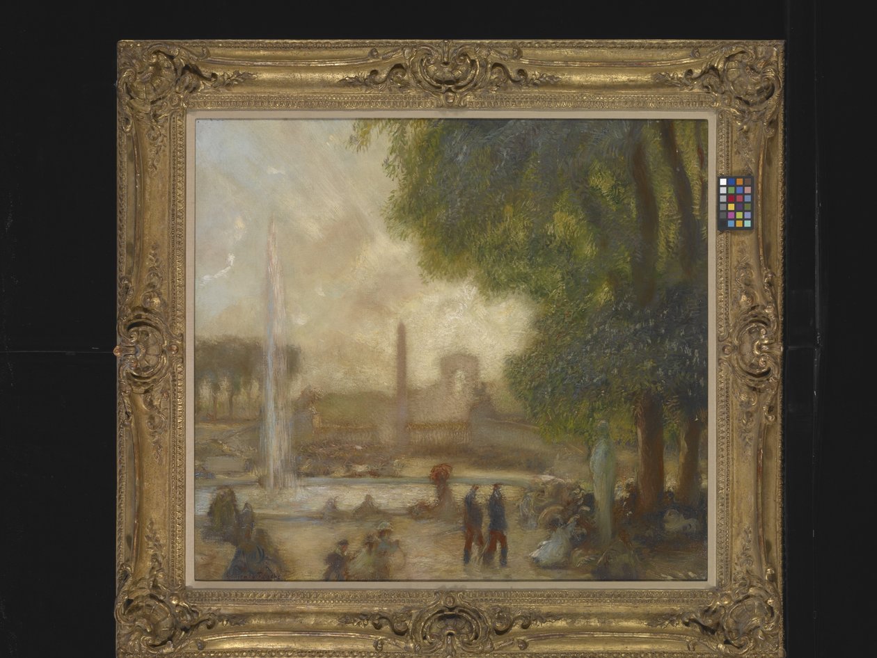 The Pool At Tuileries (olie på lærred) af Gaston de Latouche