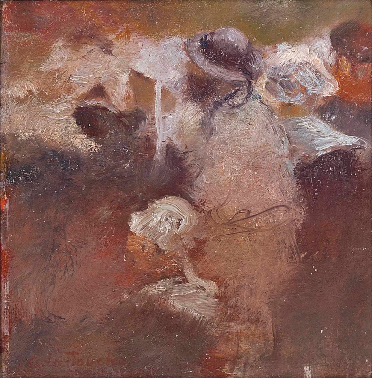 Skitse af figurer i Bretagne af Gaston de la Touche