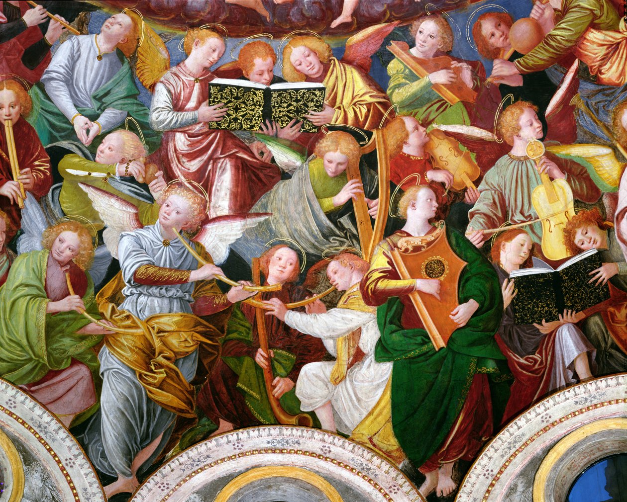 Englenes koncert, 1534-36 (detaljer) (se 175762) af Gaudenzio Ferrari