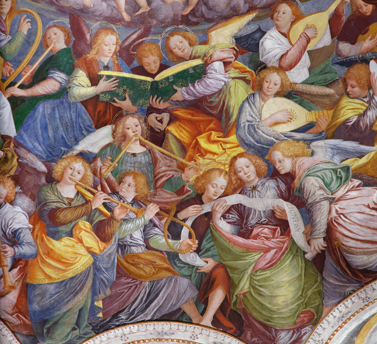 Englenes Koncert, 1534-36 (detaljer) (se 175762) af Gaudenzio Ferrari