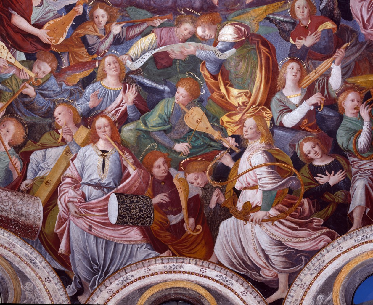Englenes Koncert, 1534-36 (detaljer) (se 175762) af Gaudenzio Ferrari
