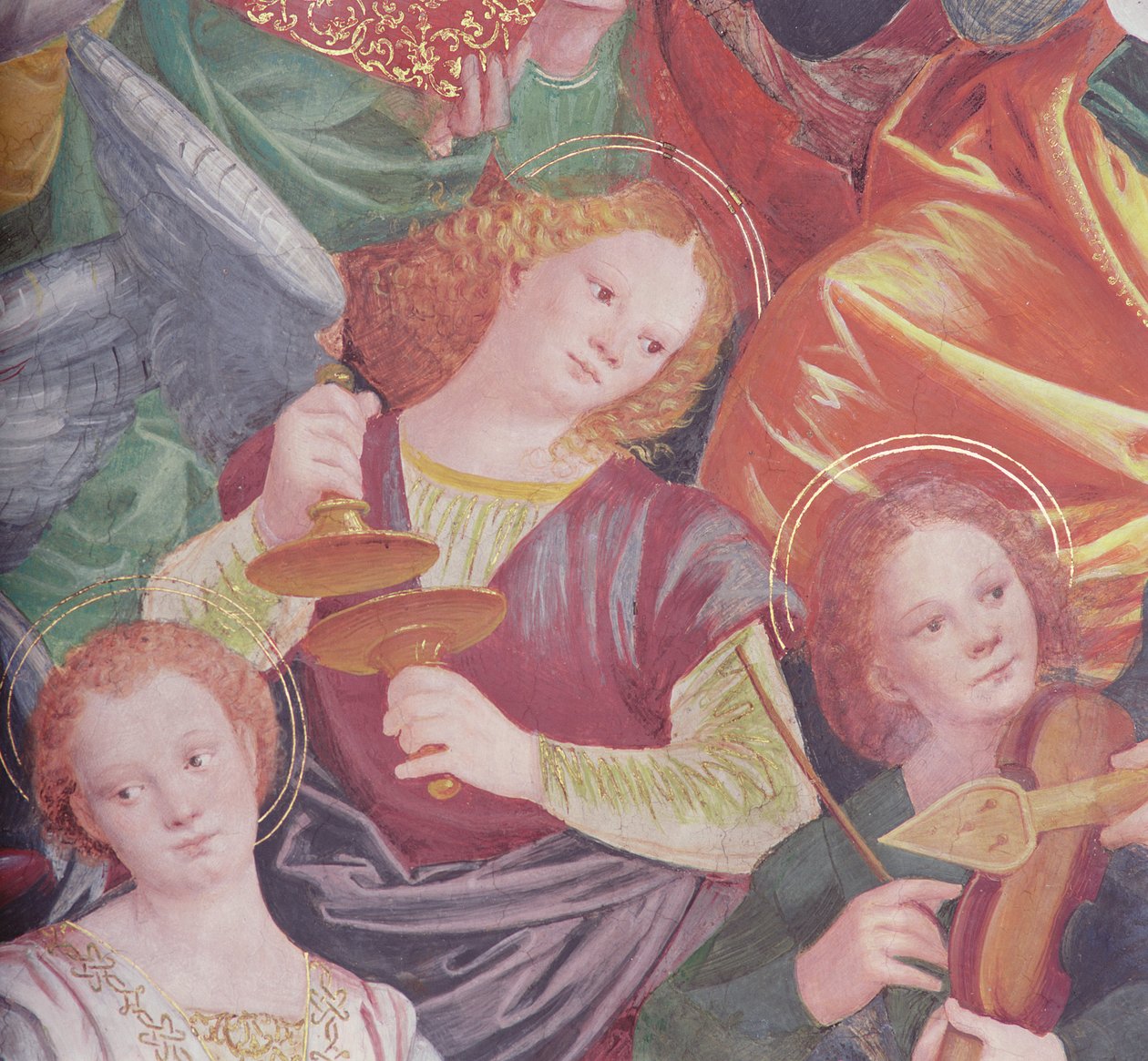 Englenes Koncert, 1534-36 (detaljer) (se 175762) af Gaudenzio Ferrari