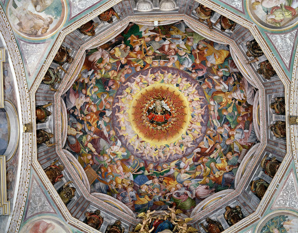 Englekoncerten, fra kuplen, 1534-35 af Gaudenzio Ferrari