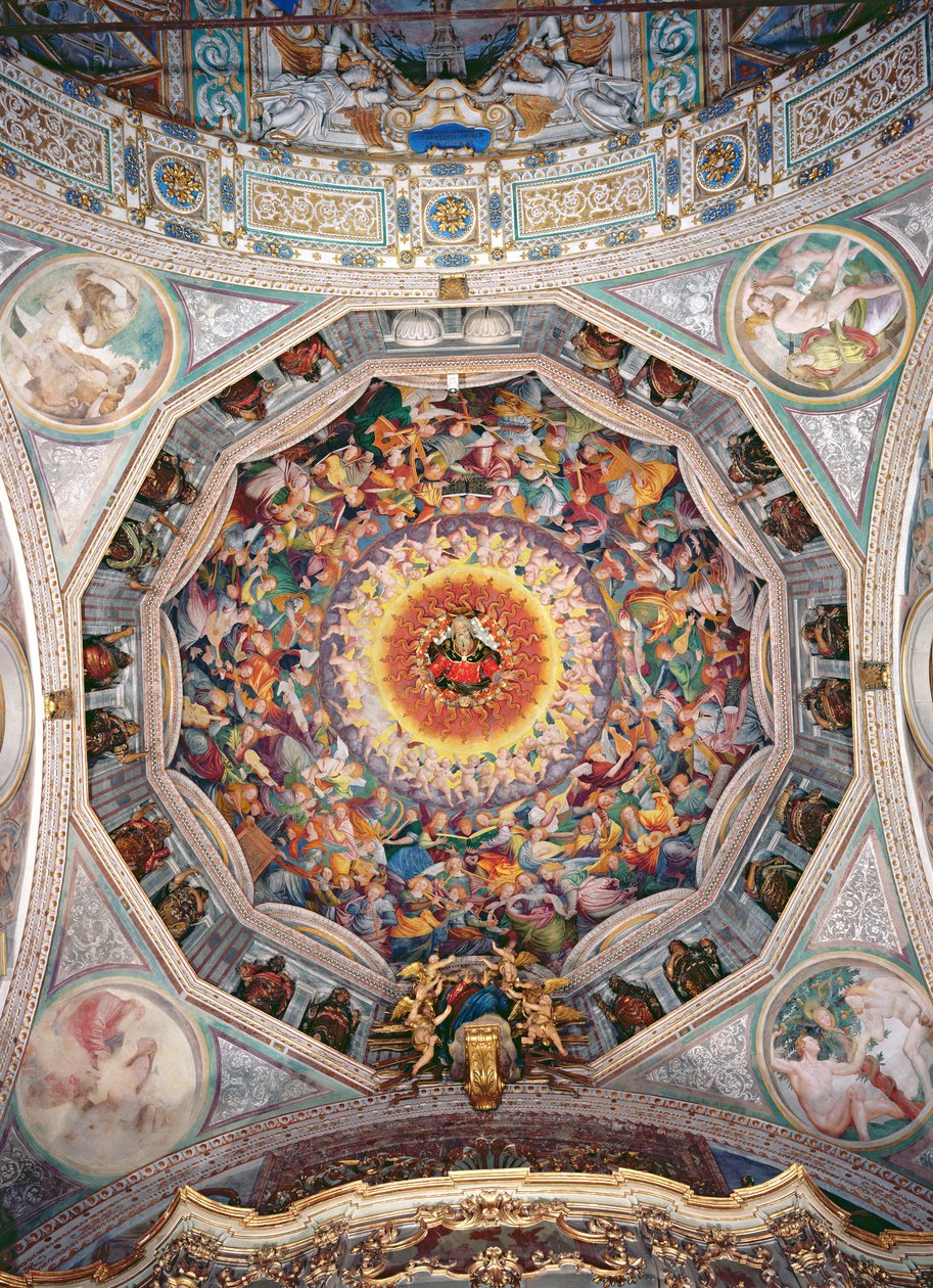 Englekoncerten, fra kuplen, 1534-36 af Gaudenzio Ferrari