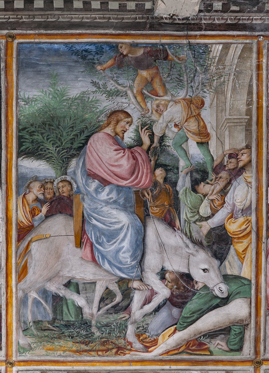 Detalje af "Kristus kommer ind i Jerusalem", fra "Kristi liv og lidenskab" af Gaudenzio Ferrari