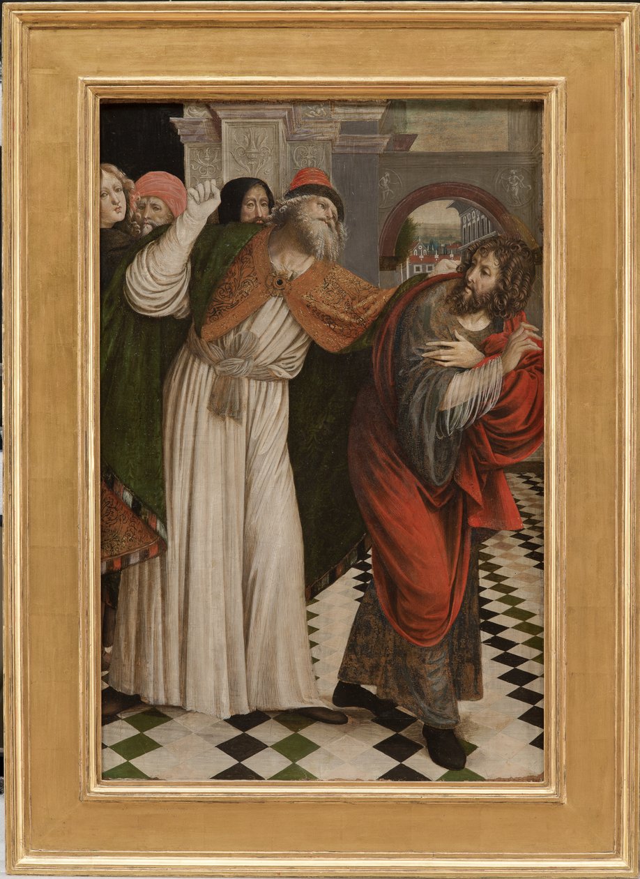 Joachim fordrevet fra templet, 1508-09 af Gaudenzio Ferrari