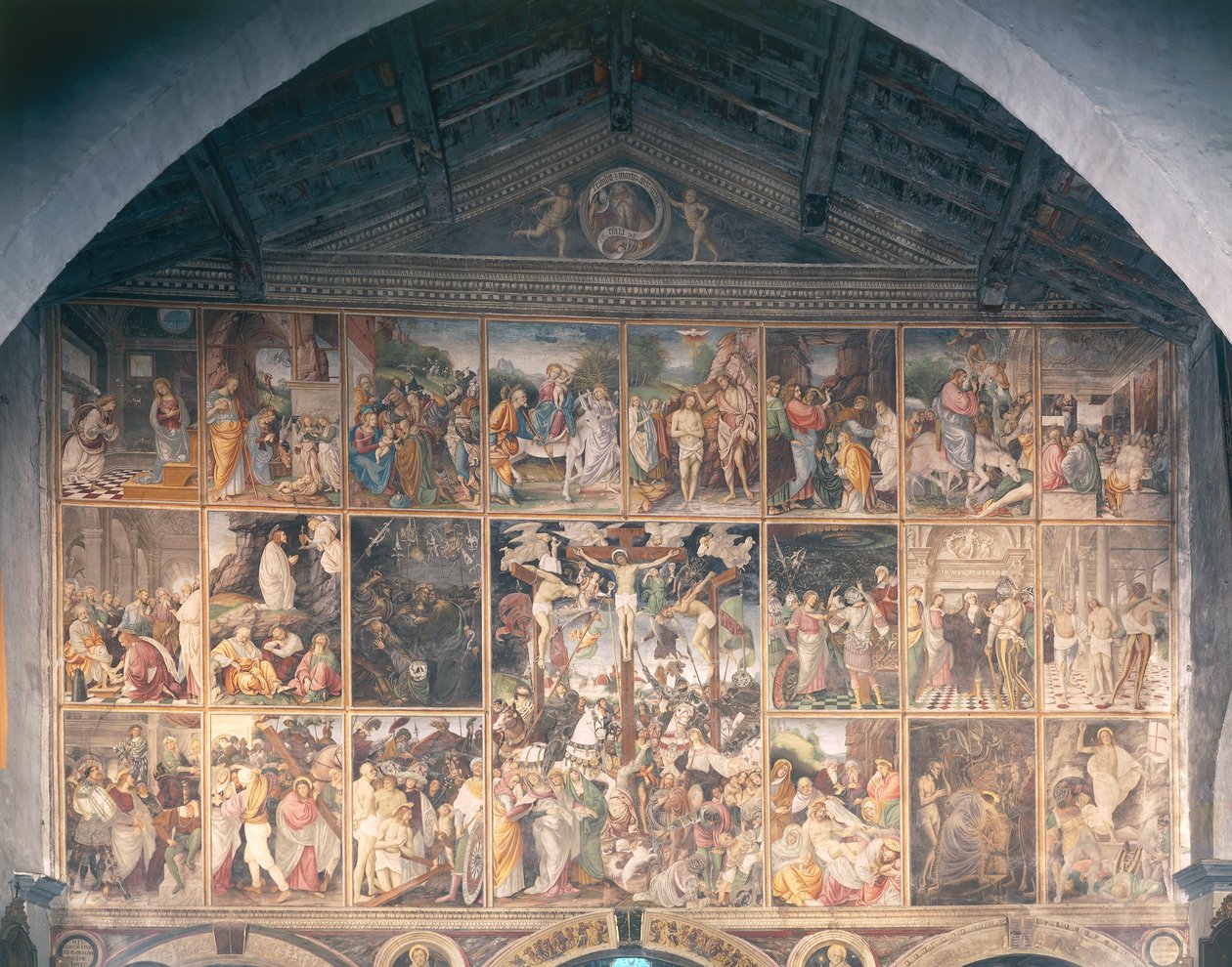 Life and Passion of Christ, fresko af Gaudenzio Ferrari (1475-1546) 1513 af Gaudenzio Ferrari