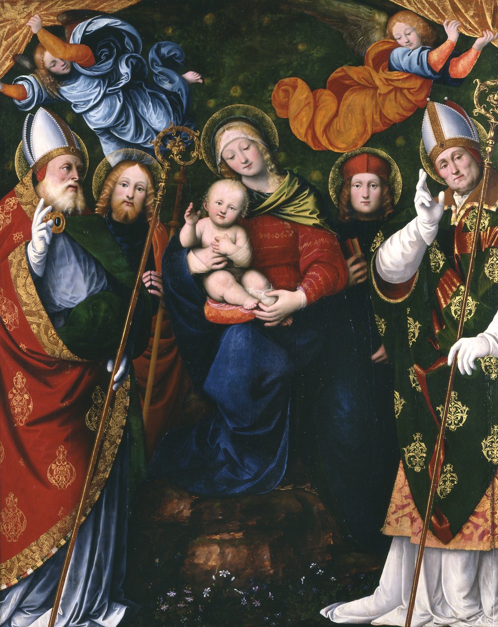 Madonna, barn og hellige, 1516 (panel) af Gaudenzio Ferrari