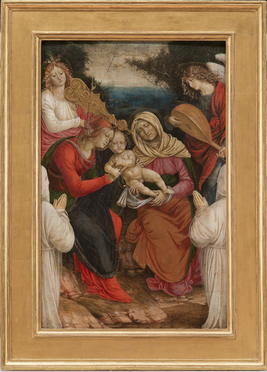 Madonna og barn, St. Anne og donorer, 1508-09 af Gaudenzio Ferrari