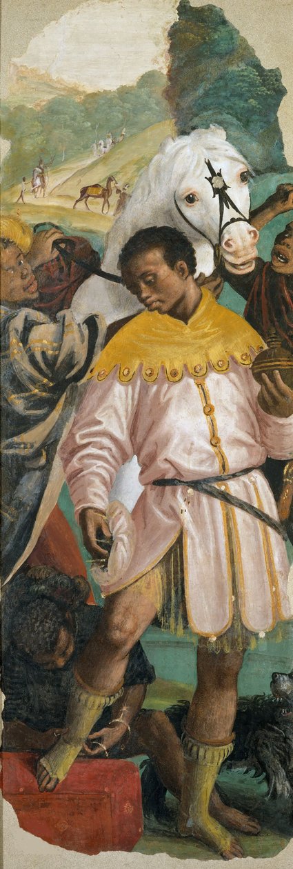 The Adoration of the Magi Venstre panel, 1541-1542. af Gaudenzio Ferrari