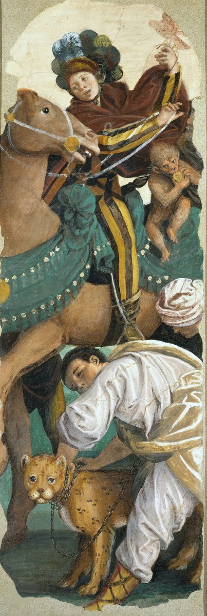 The Adoration of the Magi Right panel, 1541-1542. af Gaudenzio Ferrari