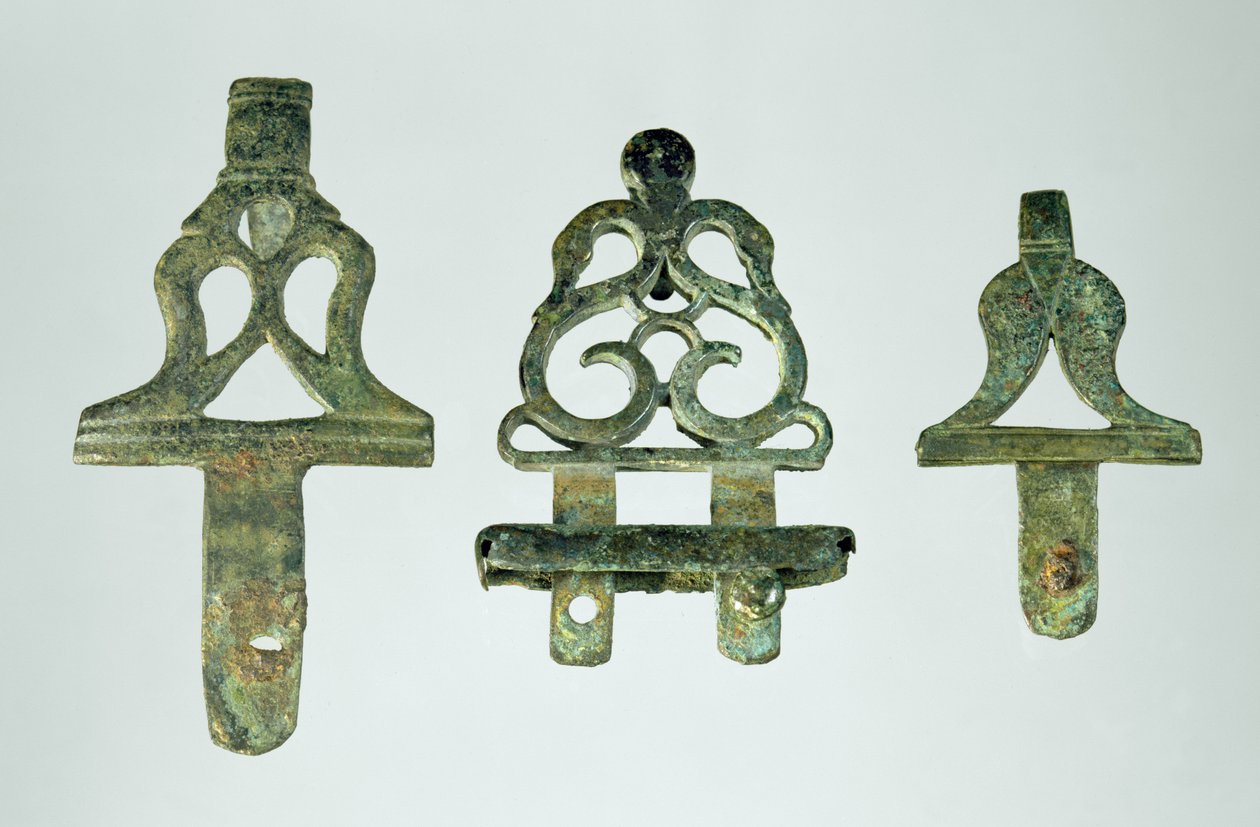 Bæltekroge, fra Chalons-sur-Marne, Tene II (300-120 f.Kr.) (metal) af Gaulish