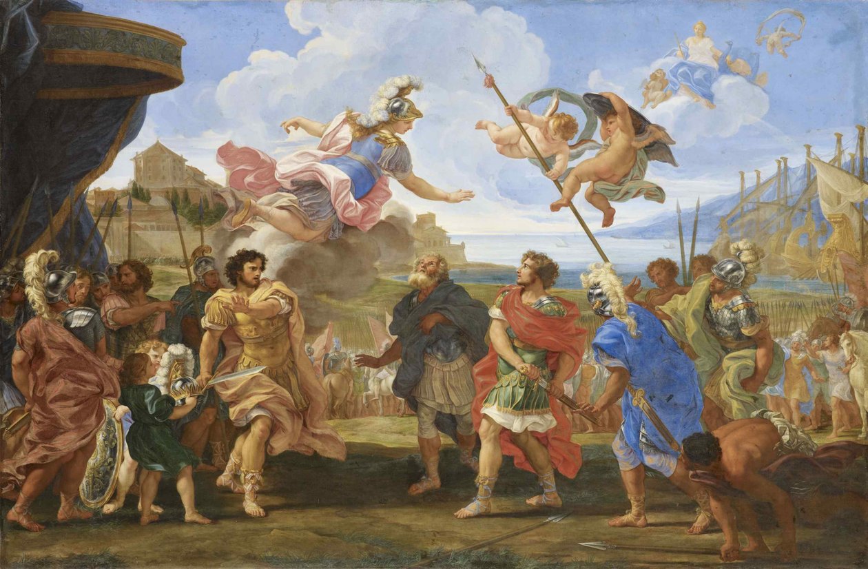 Striden mellem Agamemnon og Achilles, ca. 1695. af Gaulli