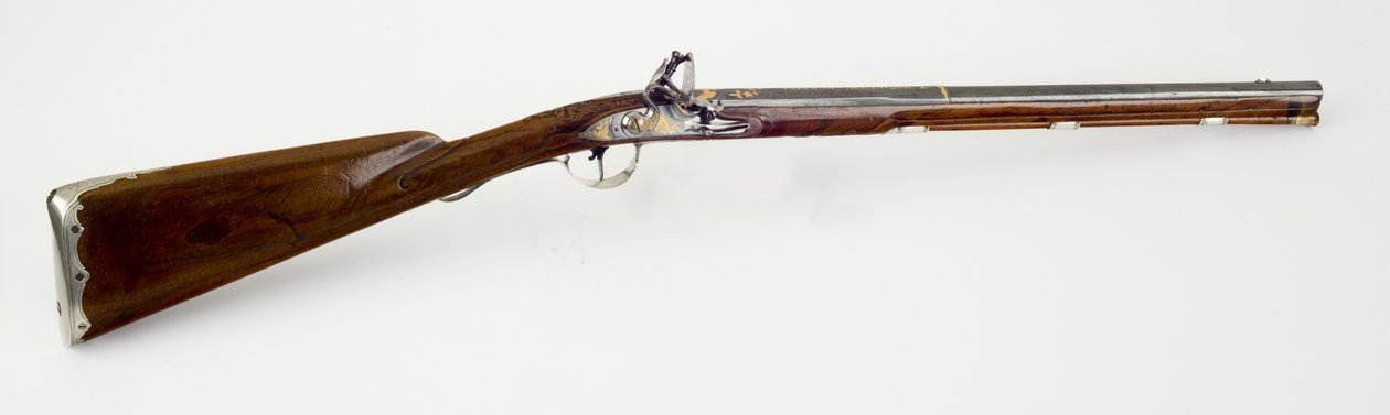 Flintlock Gun for a Child, ca. 1780 (træ, stål, horn og sølv med forgyldning og blåning) af Gavrila Permyakov