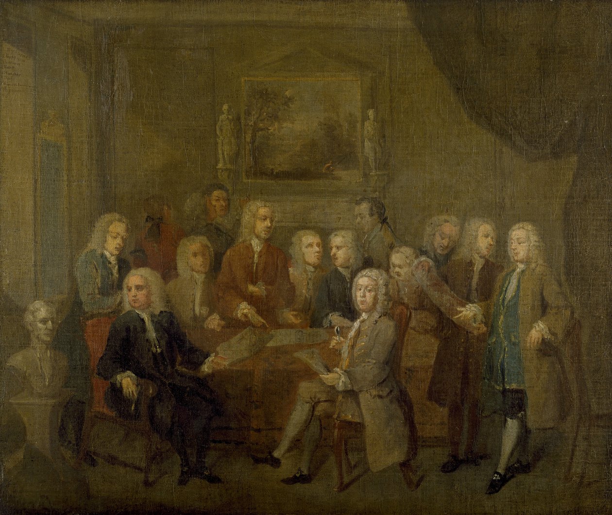 An Assembly of Virtuosi, 1700-tallet af Gawen Hamilton