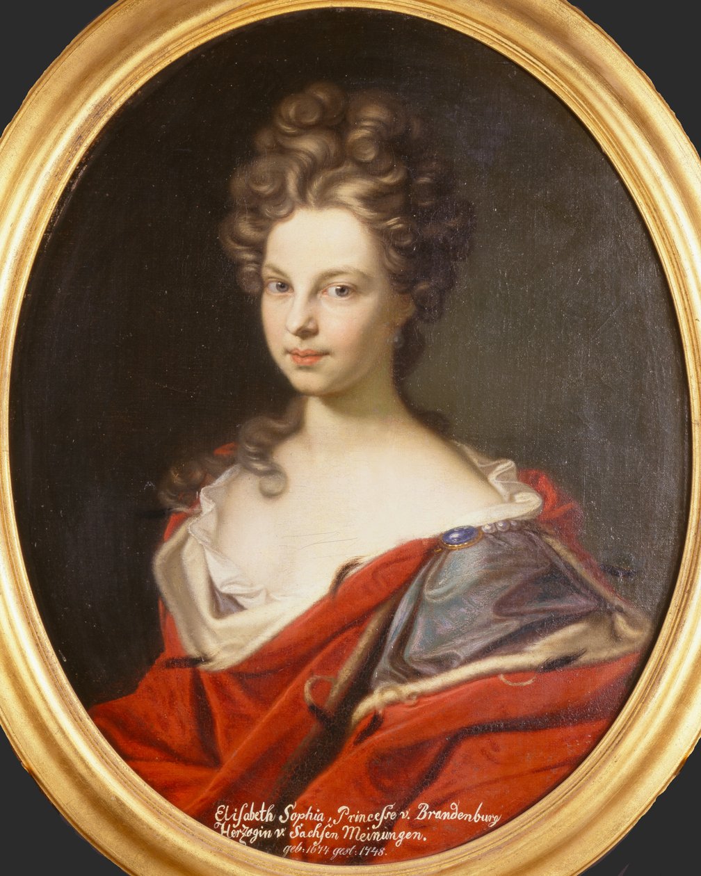 Markgrevin Elisabeth Sophie af Brandenburg 1674-1748, hertuginde af Kurland, 1691. af Gedeon Romandon