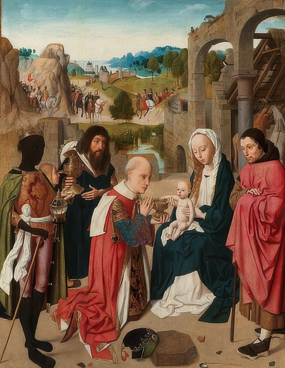 Tilbedelse af Magi. Omkring 1480-85 af Geertgen Tot sint Jans