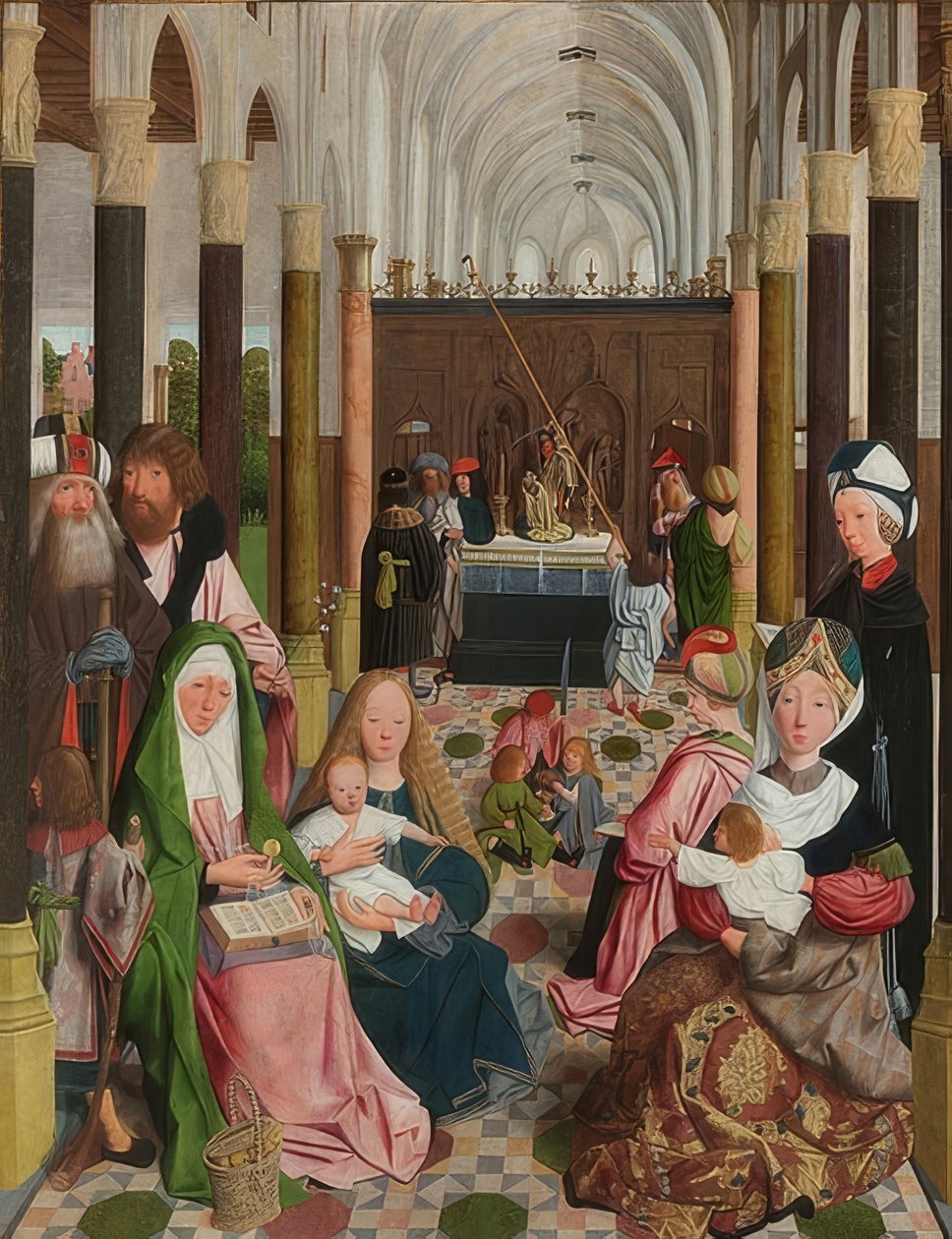 Det hellige slægtskab. Omkring 1495 af Geertgen Tot sint Jans