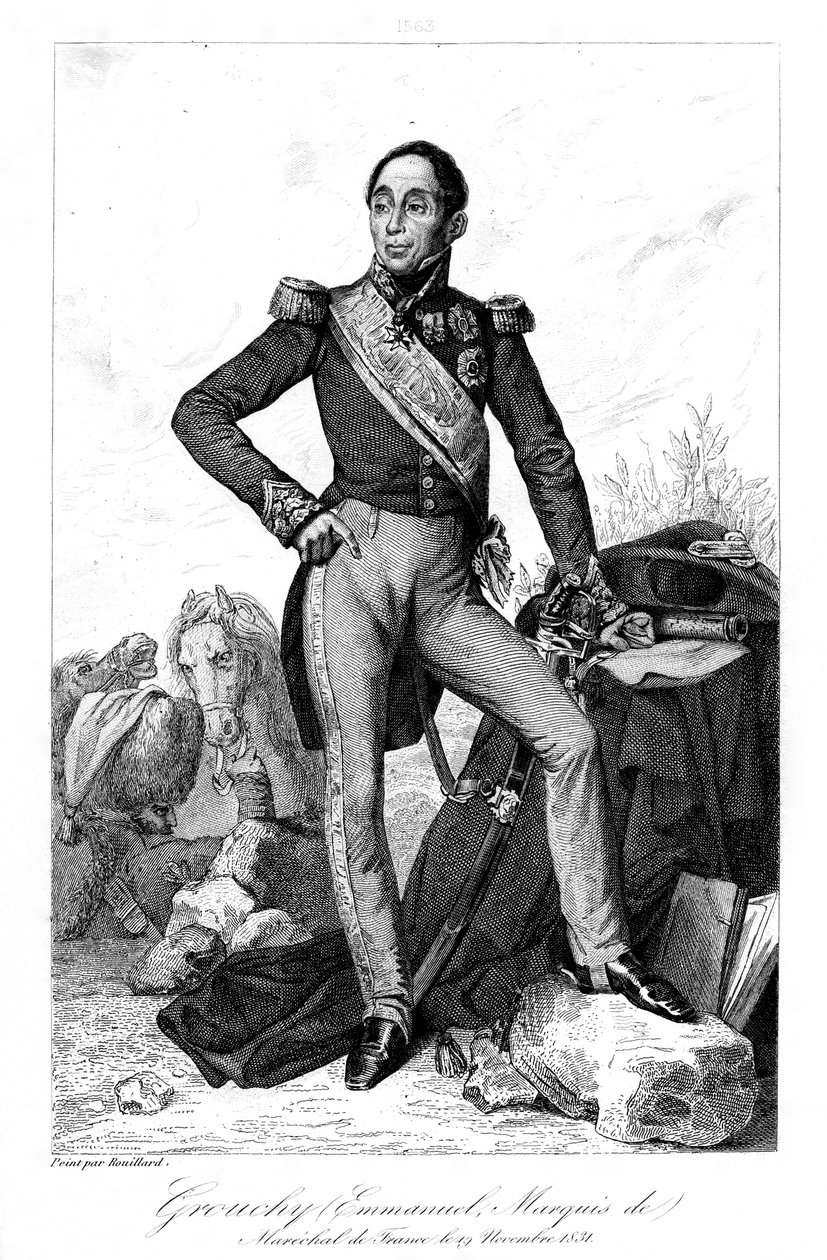 Emmanuel, markis de Grouchy 1766-1847, fransk general og marskal, 1839. af Geille