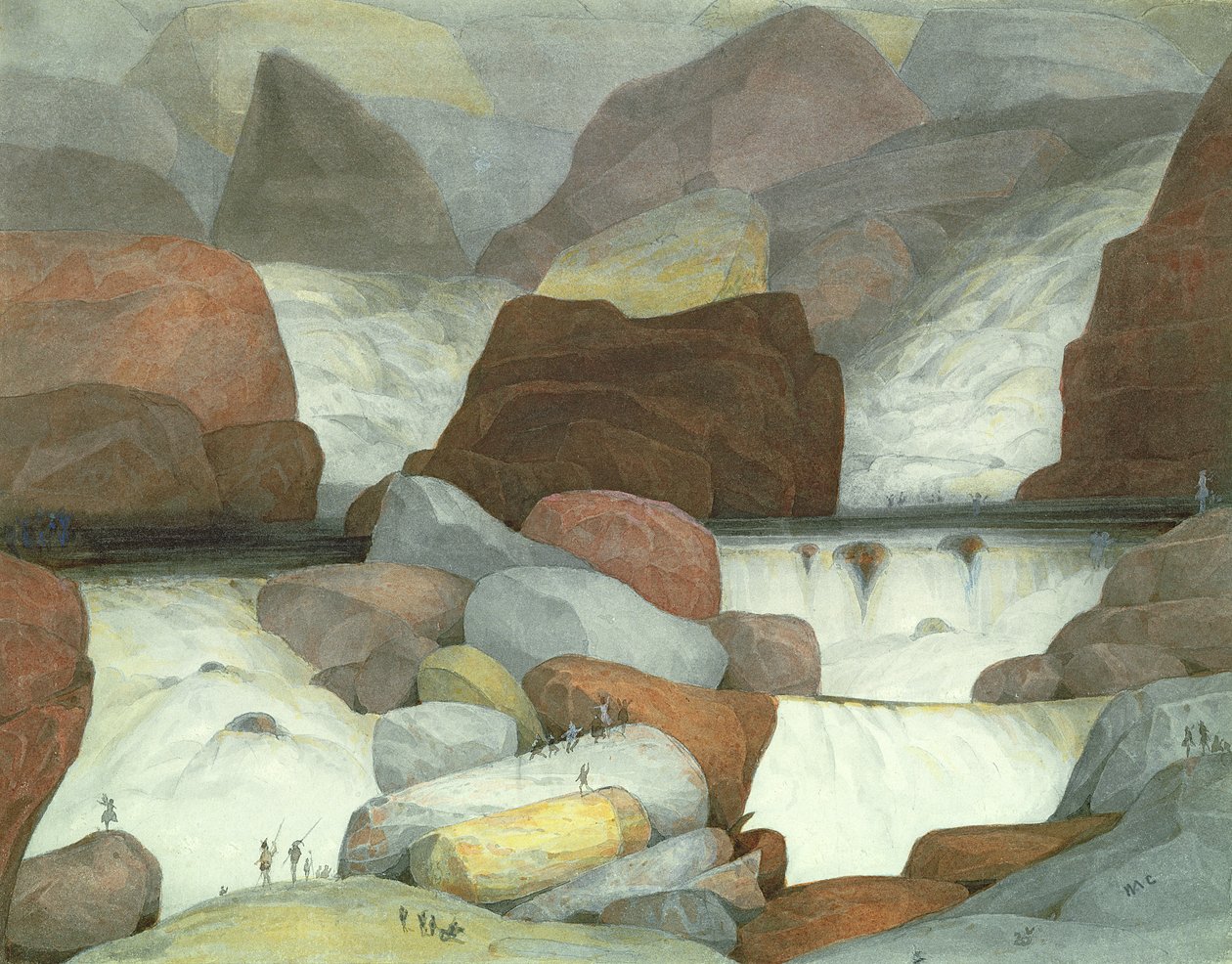 Watersprites in a Stream, ca. 1865 (wc) af General John Chamberlayne