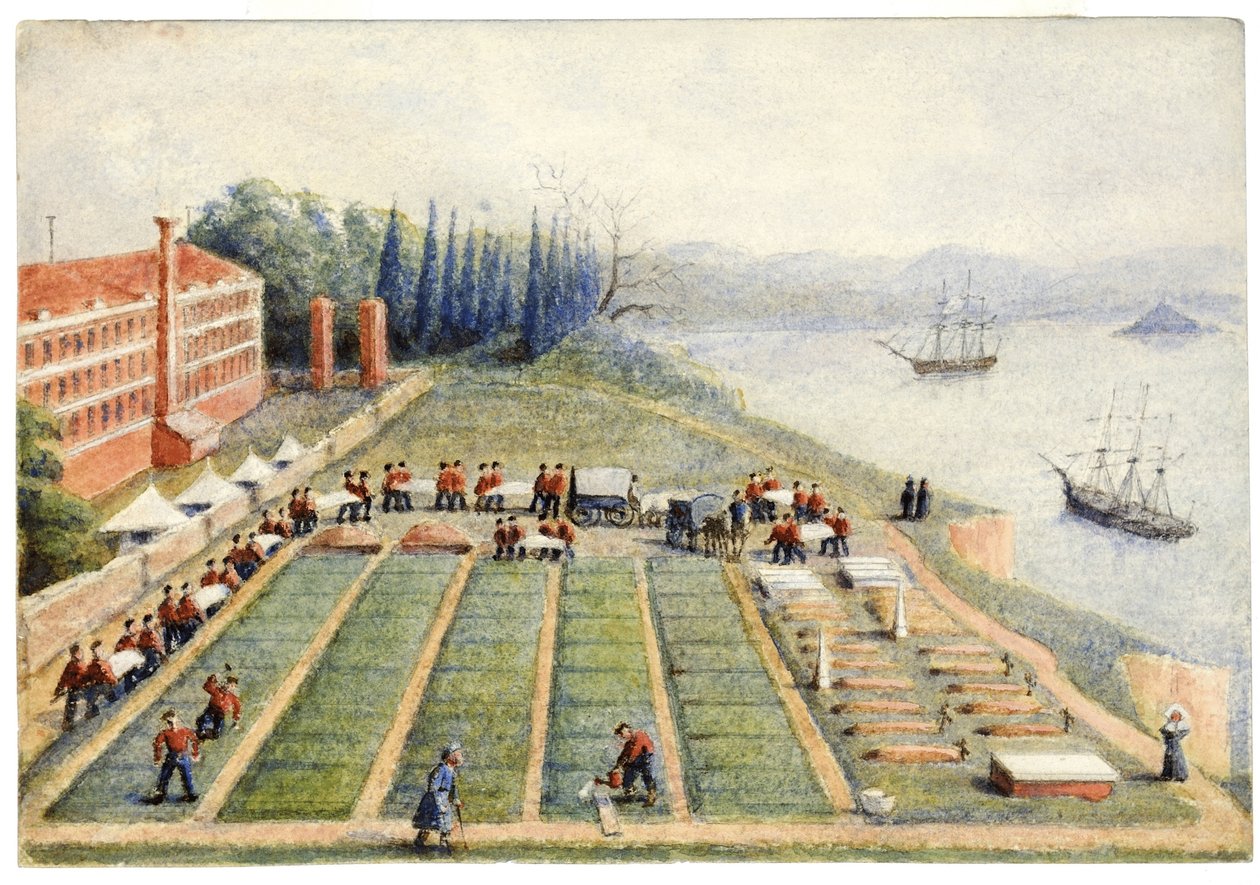 Gravpladsen ved General Hospital, Scutari, april 1855 af General E.W. Wray
