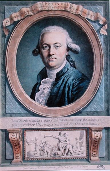 Portræt af Valentin Hauy (1745-1822) af Genevieve (after) Favart