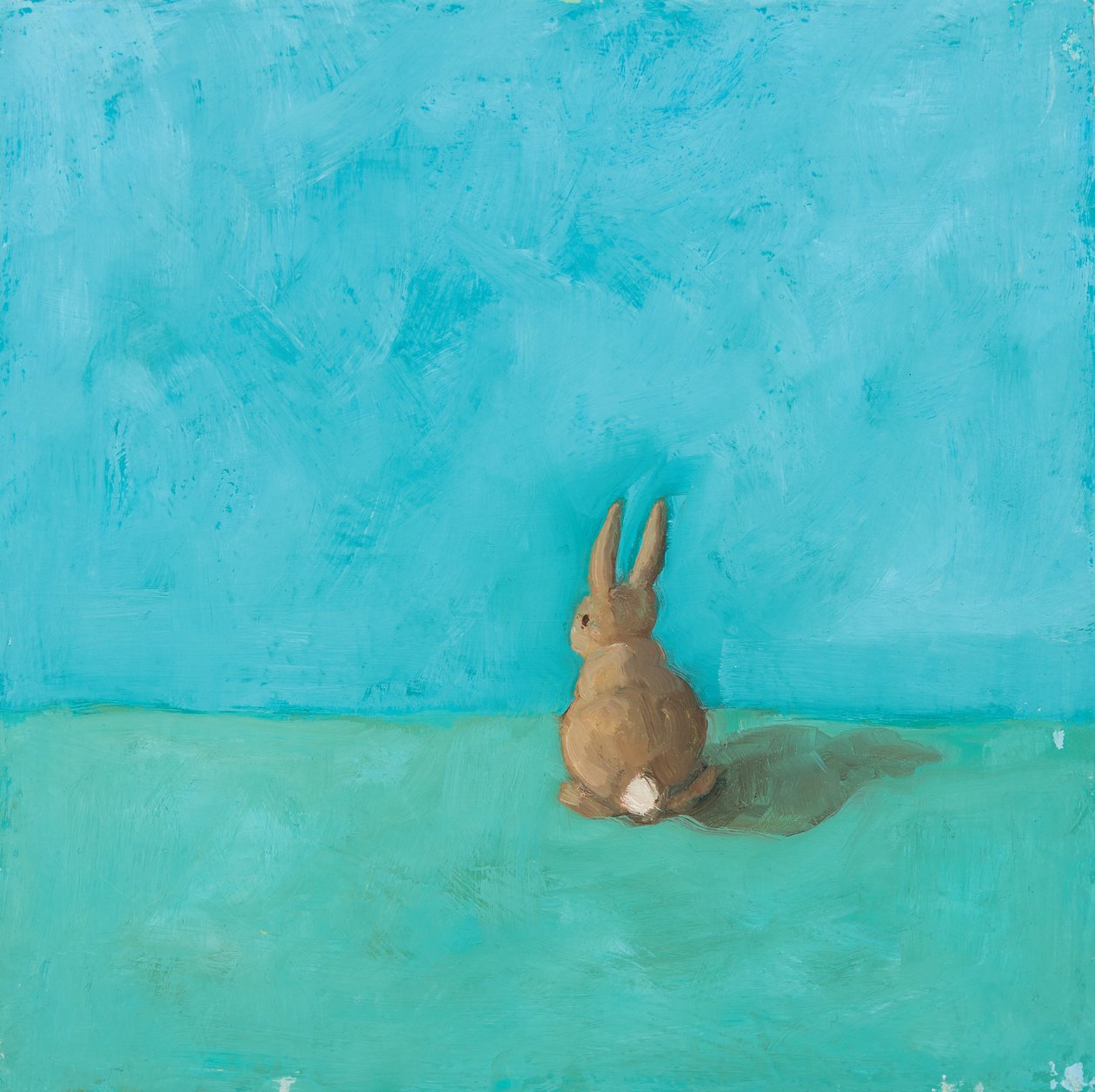 Little Bun, 2018 (olie på plade) af Genevieve French