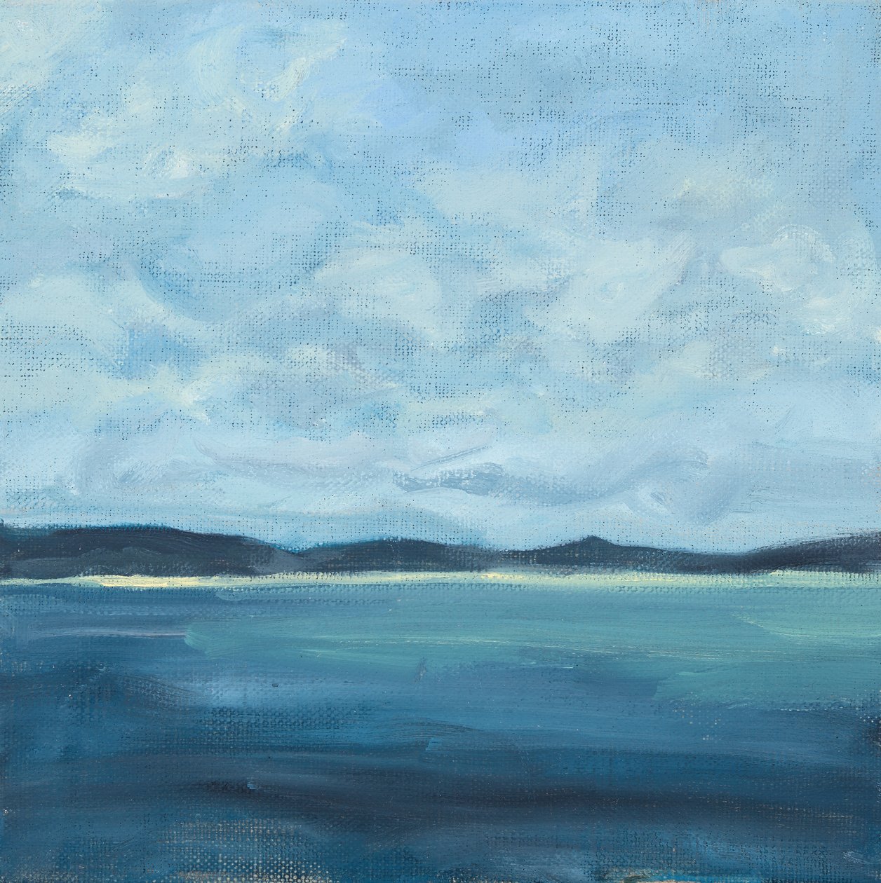 Seascape, 2016 (olie på lærred) af Genevieve French