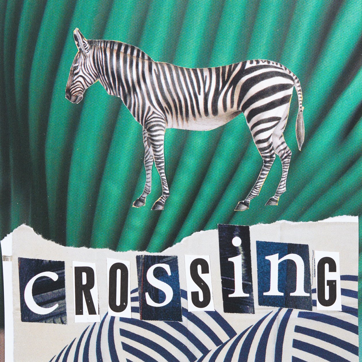 Zebra Crossing, 2019 (collage) af Genevieve French