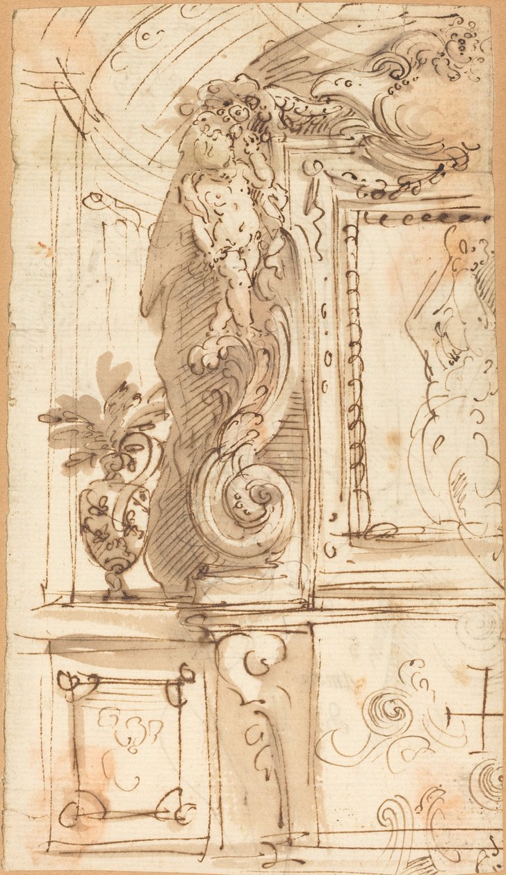 En kunstfærdigt skulptureret ramme af Genoese 17th Century