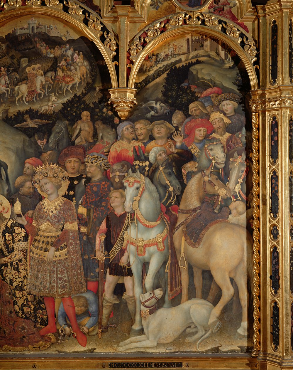 Tilbedelse af Magi-detaljen, 1423 (tempera på panel) af Gentile da Fabriano