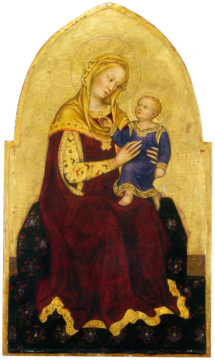 Madonna and Child Enthroned, ca. 1420 (tempera på panel) af Gentile da Fabriano