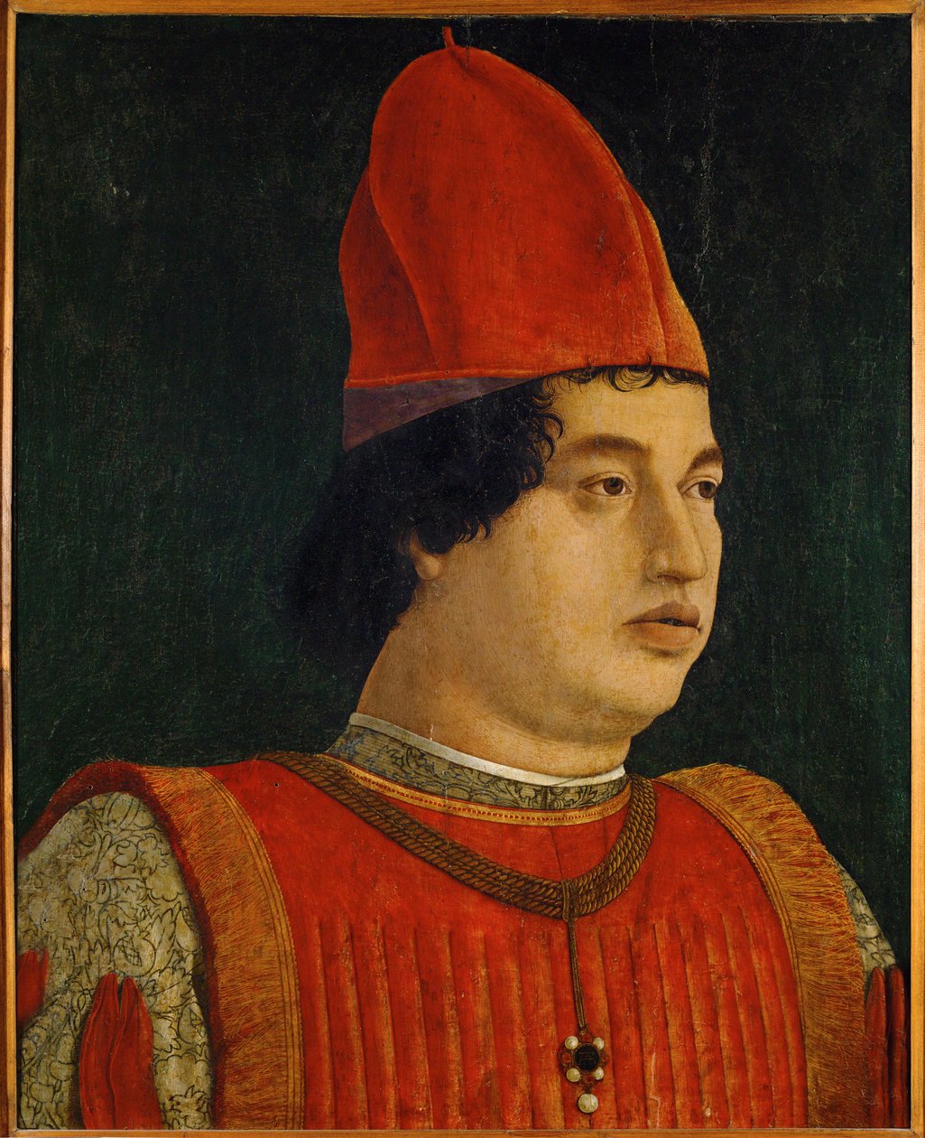 Gianfrancesco Gonzaga, markgreve, regent af Mantua ... (olie på træ) af Gentile Bellini