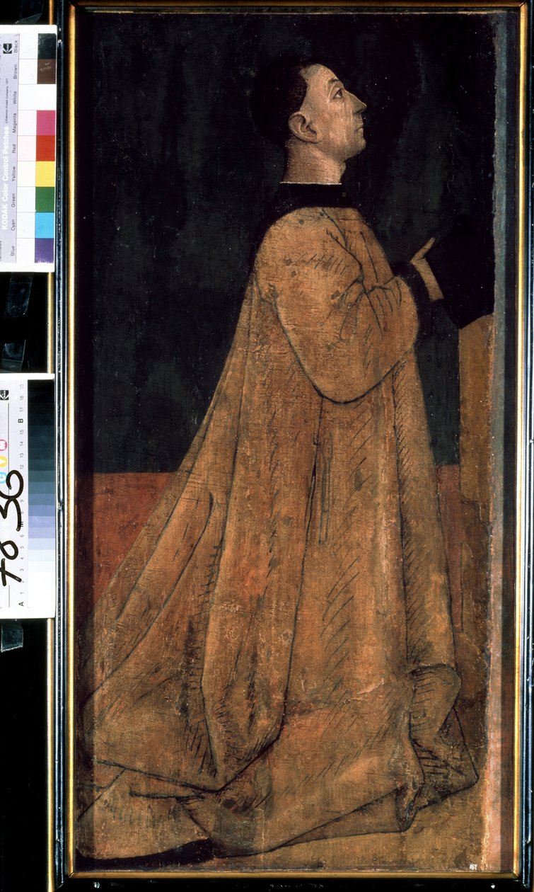 ""Portræt af en patricier, medlem af en rig familie i middelalderens Italien"" (Portræt af en patricier) Maleri af Gentile Bellini (cirka 1429-1507) Museum for vestlig og orientalsk kunst, kyiv af Gentile Bellini