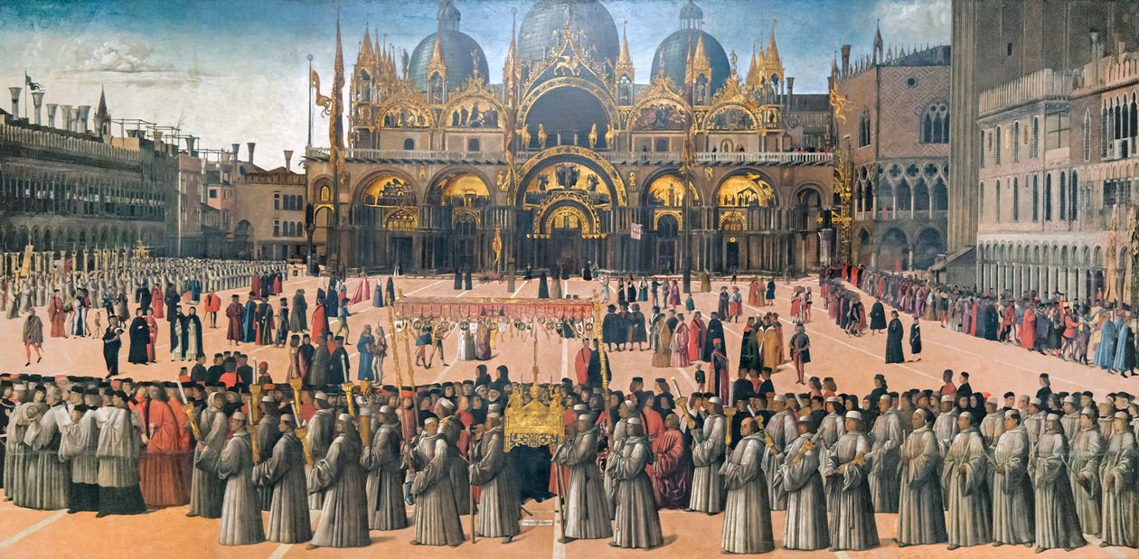 Procession på Markuspladsen af Gentile Bellini