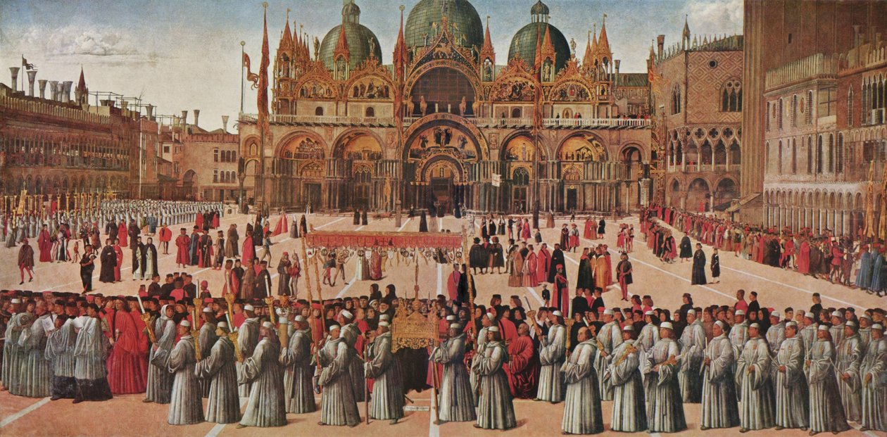 Procession på Markuspladsen af Gentile Bellini