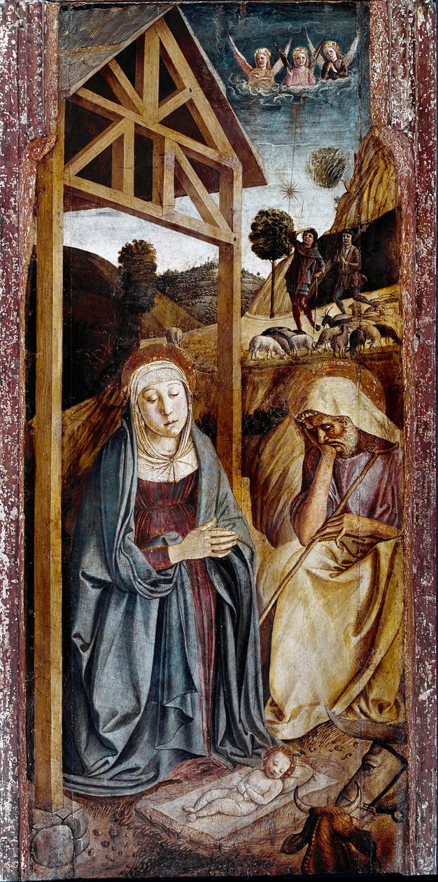Triptych of the nativity: central panel Painting by Giovanni Bellini dit il Giambellinodani af Gentile Bellini