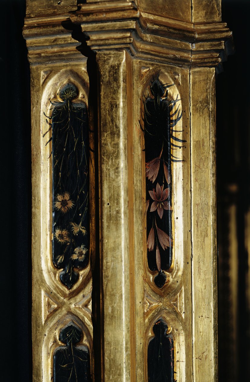 Tilbedelse af Magi-detaljen på rammen af Gentile da Fabriano